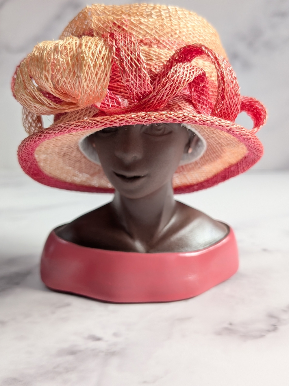 Harriet Rosebud Pretty in Pink #3128 Mini Hat Figurine Black Art 2006